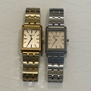 BOGO Breda Virgil. 1 gold watch + 1 silver watch. $75 for both. MSRP $185 each